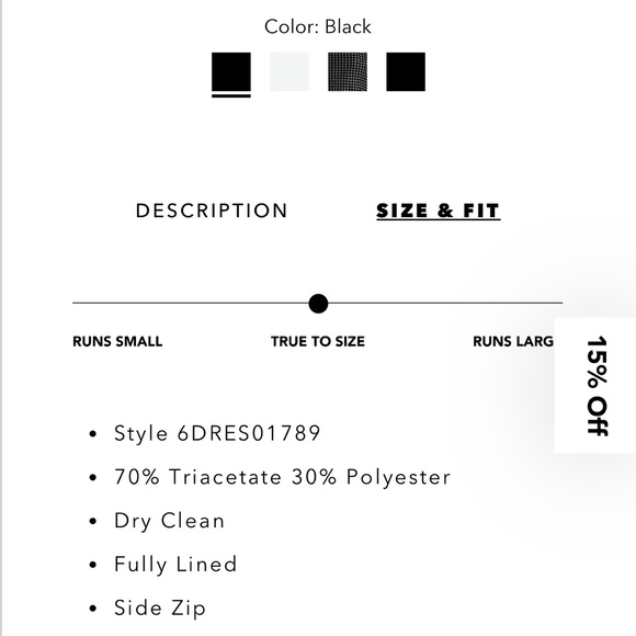 NWT A.L.C dress black - Picture 6 of 7